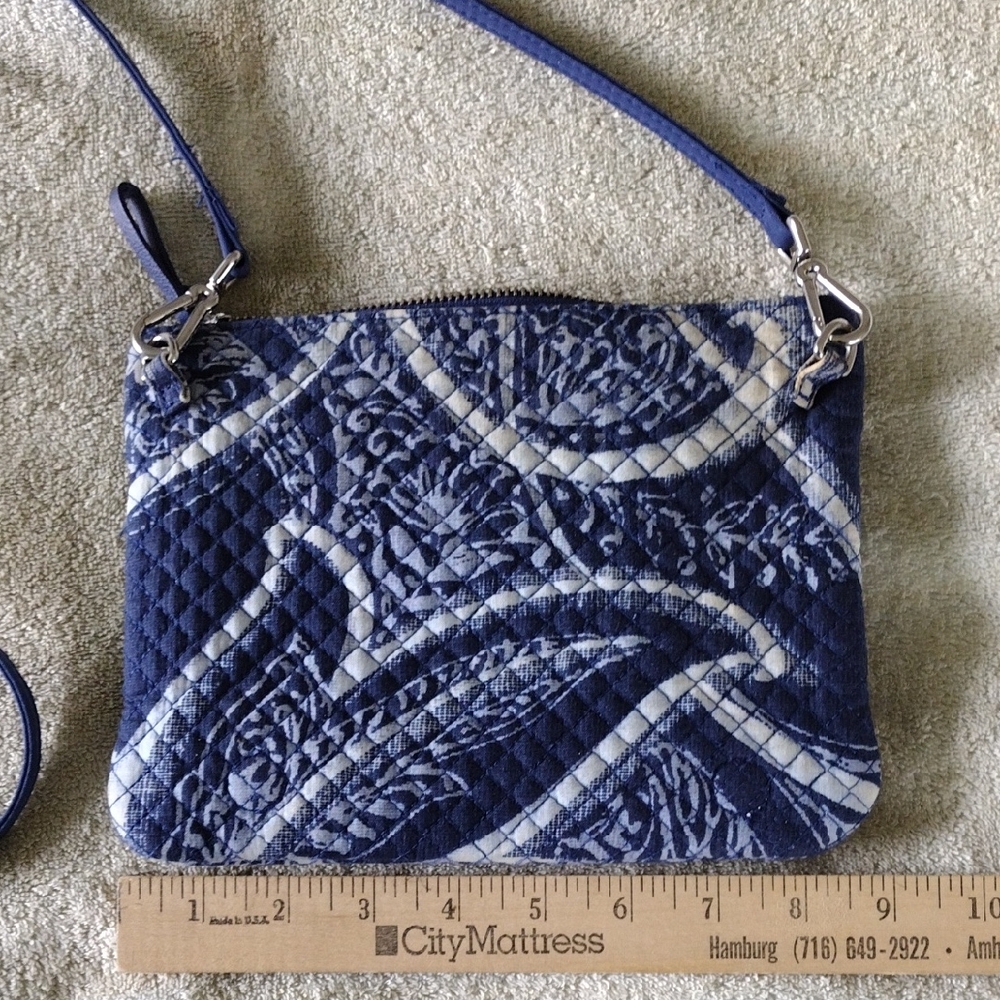 Vera Bradley Blue Wristlet with Textured Design